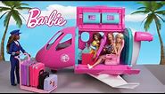 Barbie Sisters Airplane Travel Routine Story - Doll Airport Pretend Play