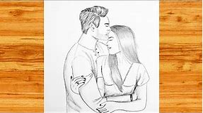 How to drawing romantic Couple step by step:Pencil sketch
