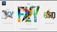 Typography Poster Design in Photoshop | Masking Effect Tutorial