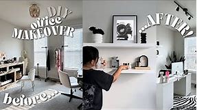 DIY OFFICE & GLAM ROOM MAKEOVER! Amazon Decor Haul & Office Essentials + IKEA Furniture