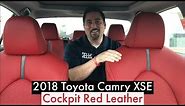 Cockpit Red Leather Interior on the 2018 Toyota Camry XSE with Jonathan Sewell Sells