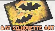 Bat Silhouette Halloween Art and Craft for Kids