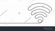 Wifi Signal One Line Arthand Drawn Stock Vector (Royalty Free) 2301979779 | Shutterstock