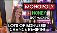 Monopoly Money! Slot Machine! Long session! Lots of BONUSES!!