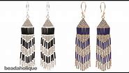 How to Make Brick Stitch and Fringe Beaded Earrings