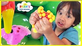 SQUISHY BALLS Mesh Slime and Learn Colors and Animals name