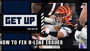 Joe Burrow was sacked 70 TIMES this season 😱 How do bengals fix O-line issues? | Get Up