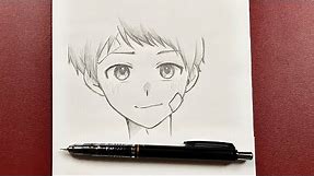 How to draw cute anime boy | easy step-by-step