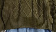 Army Green Mock Neck Sweaters