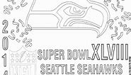 Seattle Seahawks, SuperBowl 2014 coloring page printable game
