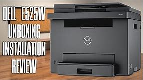 Dell E525w Color Multifunction Laser Printer Unboxing Installation Review | Tuna FTW