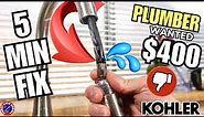 💦 LEAKY💦 Kohler Kitchen Faucet EASY FIX WITHOUT CURSING🤬 | PULL OUT Hose REPLACEMENT