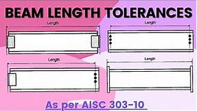 Steel structure beam tolerances as per AISC 303-10