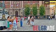 A Hot Summer in Serbia | Belgrade Walking Tour | Walking through Knez Mihaila [4K HDR]