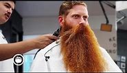 Massive Beard Growing King Shapes Up the Longest Beard of His Life