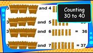 Maths - How to Count 30 to 40 (Tens and Ones) - English