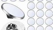 30 Pcs Sublimation Blank Pins DIY Button Badge Kit Sublimation Silver Blank Aluminum Sheet with Butterfly Pin Backs for DIY Craft Jewelry Lapel Making Supplies Valentines Day Gift(Round, 0.98")