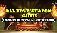 Dragon Quest XI - All Best Weapons Guide (Ingredients and Location)