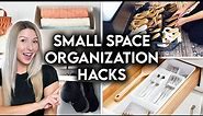 10 SMALL SPACE ORGANIZATION IDEAS | SPACE SAVING HOME HACKS