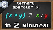 C ternary operator ❓
