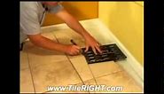Easy way to measure and mark tiles for cutting in crooked walls, correct the first time!
