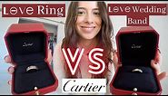 Cartier LOVE Ring Comparison | LOVE Ring VS LOVE Wedding Band | Difference btwn Thick + Thin Ring