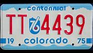 Behind the License Plate: Colorado 1975 Centennial base