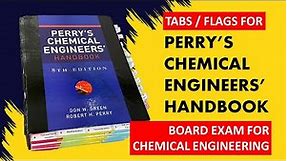 PERRY'S CHEMICAL ENGINEERS' HANDBOOK TAGS | FOR CHEMICAL ENGINEERING BOARD EXAM / LICENSURE EXAM