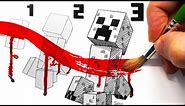 HORROR Artist vs $20 How to Draw MINECRAFT Book ✍️