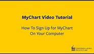 MyChart: How to activate your MyChart account on a computer