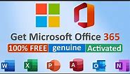 Download, Install and Activate Genuine MS Office 365 for free for Lifetime (Official Microsoft)