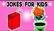 FUNNY JOKE ABOUT JUICE! - JOKES FOR KIDS! Juice Box! 100% Silly Jokes! FUNNY! Guava! Sock Puppet!