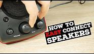 How to EASY connect Logitech 2.1 speakers