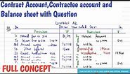 Contract Account with Balance sheet | Contract costing Practical question| Cost accounting