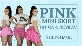 PINK Mini Skirts | Try On & Review | Shein Haul #tryonhaul