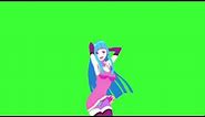 ✔️GREEN SCREEN EFFECTS: Anime Girl Dancing - mememe girl