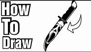 How To Draw Ghostface Knife | Scream