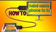 How To Connect your smartphone to your TV with an USB To HDMI cable?