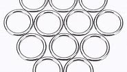 12 Pcs Metal O Rings 1 Inch Heavy Duty 304 Stainless Steel Welded O Ring Multi-Purpose O-Ring for Macrame, DIY Crafts, Hardware, Bags, Camping Belt, Dog Leashes, Keychain, Purse.