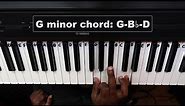 How to Play the G Minor Chord on Piano - Beginner's Piano Lesson