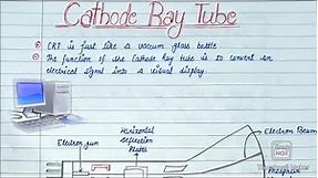 Cathode Ray tube .Full Explanation | Diagram | Components of CRT.