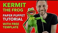 How to make your own Kermit the Frog! Paper Puppet Tutorial