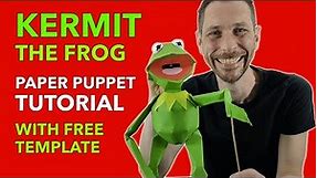 How to make your own Kermit the Frog! Paper Puppet Tutorial