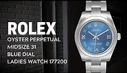 Rolex Oyster Perpetual Midsize 31 Blue Dial Ladies Watch 177200 | SwissWatchExpo