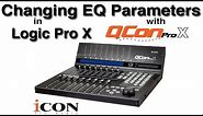Changing EQ Parameters in Logic Pro with QCon Pro X from Icon Pro Audio - YouTube