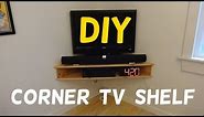 Build this Floating Corner TV Stand!