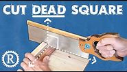 Perfect square cuts with hand tools.