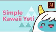 Creating a Simple Kawaii Yeti Character With Basic Shapes | Adobe Illustrator Tutorial