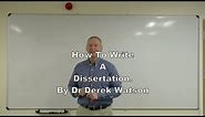 How To Write A Dissertation at Undergraduate or Master's Level