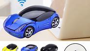 2.4Ghz Wireless Computer Car-Shape Mouse with USB Receiver, Portable Optical Wireless Silent Battery Mouse for PC Laptop Notebook Desktop,1200dpi Ergonomic Mice for Holiday Birthday Gift (Silver)
